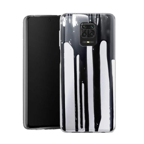 Coque pour Xiaomi Note 9 Black Blood | Housse Silicone, Etui Antichoc / En Noir et Blanc